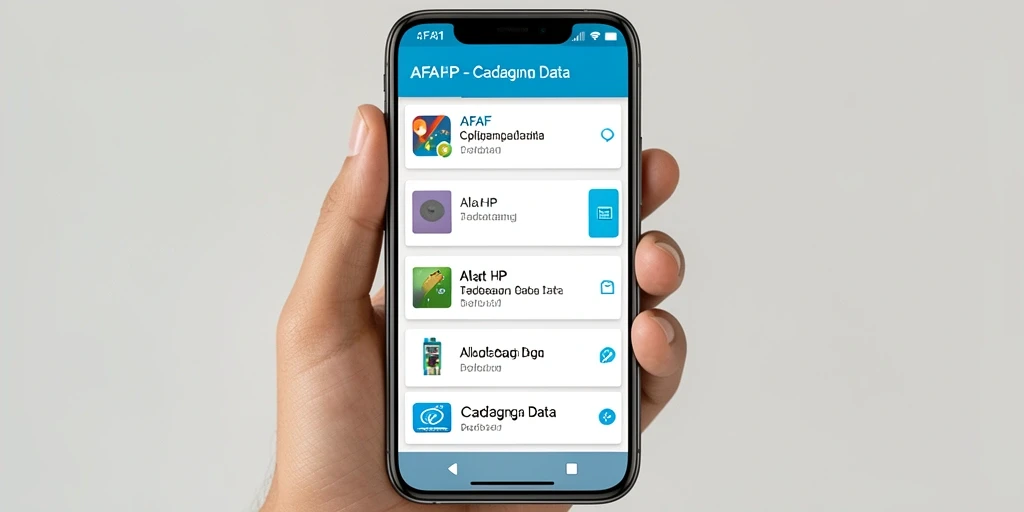 Tampilan antarmuka AFAF yang sederhana dan efisien untuk cadangan data.