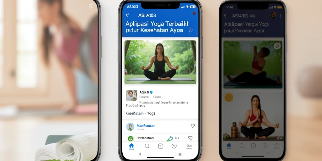 Antarmuka aplikasi ASIA303 yang menarik dan mudah digunakan untuk Yoga.