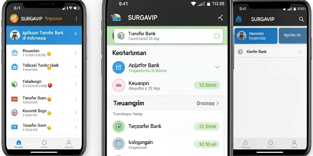 Antarmuka pengguna yang sederhana dan fungsional dari SURGAVIP.